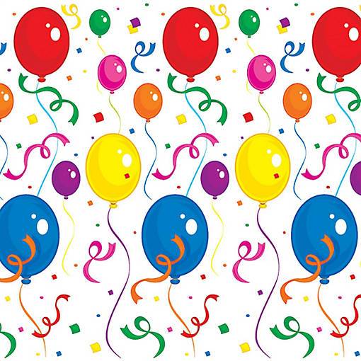 Beistle - Balloons &amp; Confetti Backdrop - 6 Pack