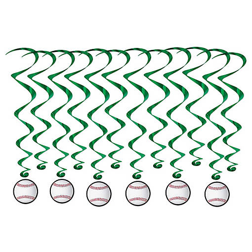 Beistle - Baseball Whirls - 6 Pack