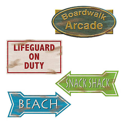 Beistle - Beach Sign Cutouts - 12 Pack