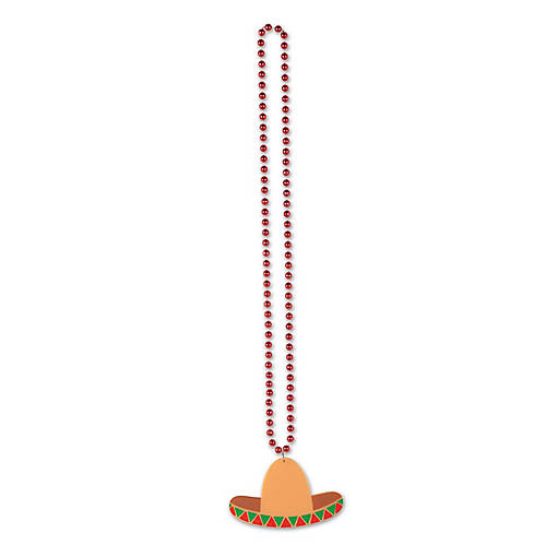 Beistle - Beads w/Sombrero Medallion - 12 Pack