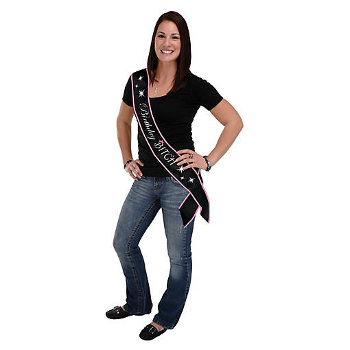 Beistle - Birthday Bitch Satin Sash - 6 Pack