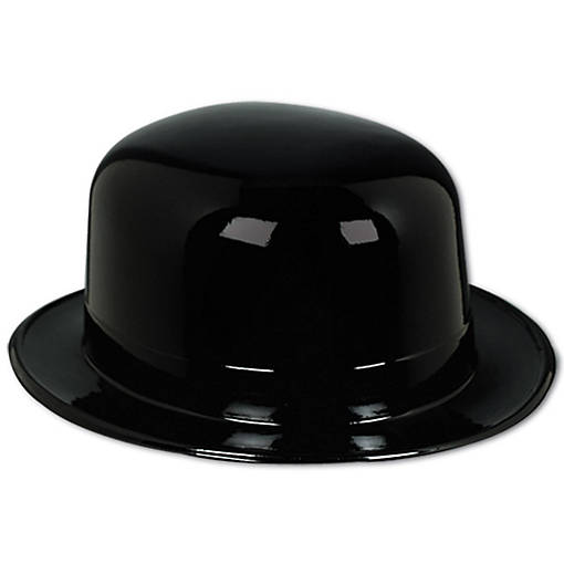 Beistle - Black Plastic Derby - 48 Pack