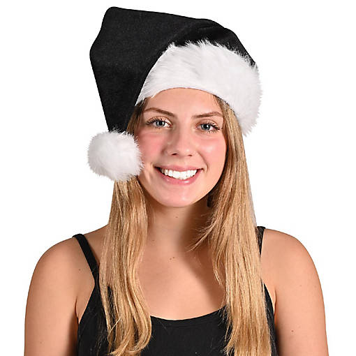 Beistle - Black Santa Hat - 12 Pack