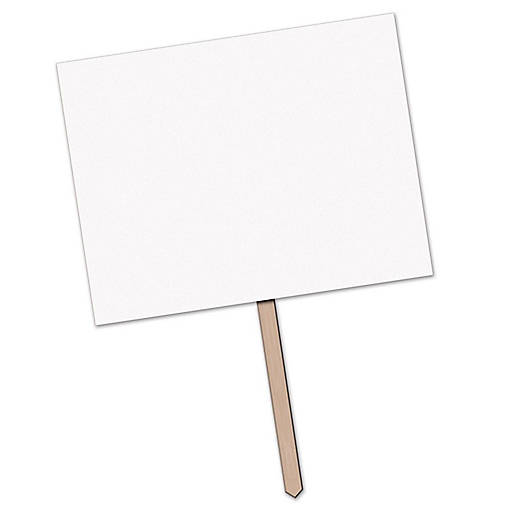 Beistle - "Blank" Yard Sign - White - 6 Pack