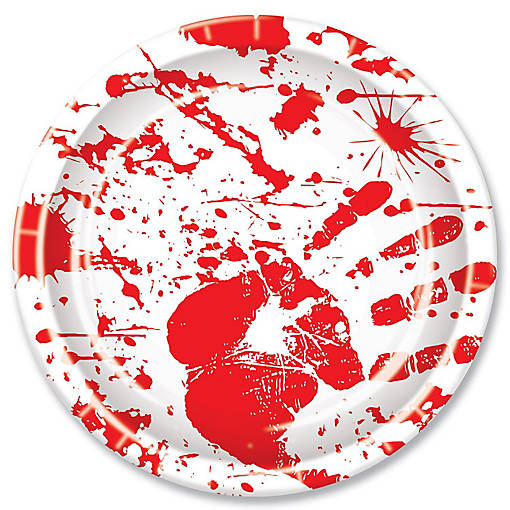 Beistle - Bloody Handprints Plates - 12 Pack