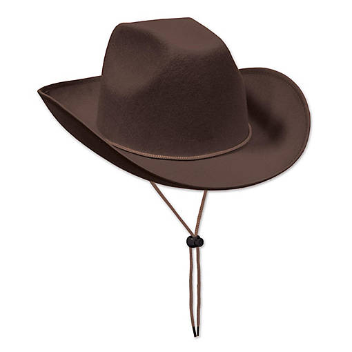 Beistle - Brown Felt Cowboy Hat - 6 Pack