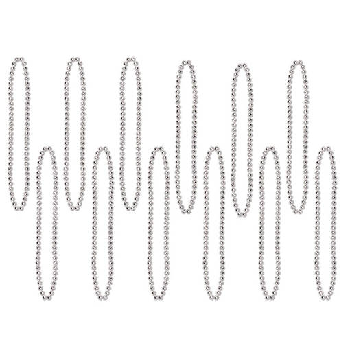 Beistle - Bulk Party Beads - Small Round - Silver - 720 Pack