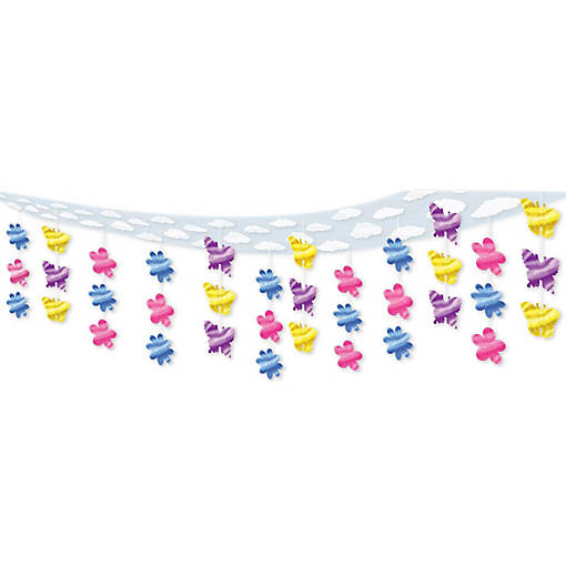 Beistle - Butterfly &amp; Flower Ceiling Decor - 6 Pack