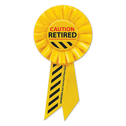 Beistle - Caution Retired Rosette - 6 Pack