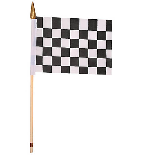 Beistle - Checkered Flag - Fabric - 4" x 6" - 12 Pack