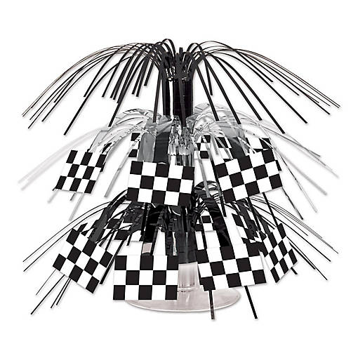 Beistle - Checkered Flag Mini Cascade Centerpiece - 12 Pack