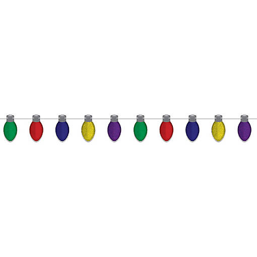 Beistle - Christmas Light Bulb Streamer - 12 Pack