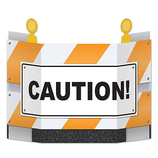 Beistle - Construction Barricade Stand-Up - 6 Pack