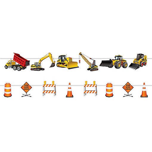 Beistle - Construction Streamer Set - 12 Pack