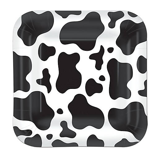 Beistle - Cow Print Plates - 7" - 12 Pack