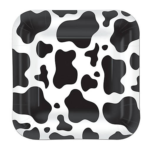 Beistle - Cow Print Plates - 9" - 12 Pack