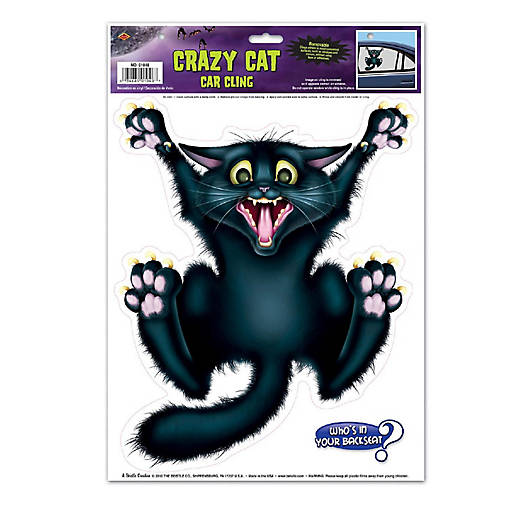 Beistle - Crazy Cat Car Cling - 12 Pack