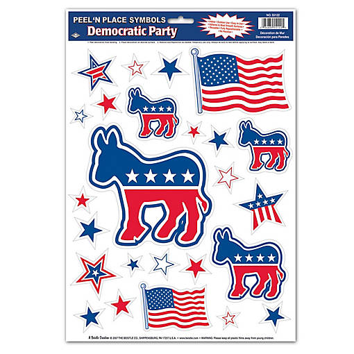 Beistle - Democratic Peel 'N Place - 12 Pack
