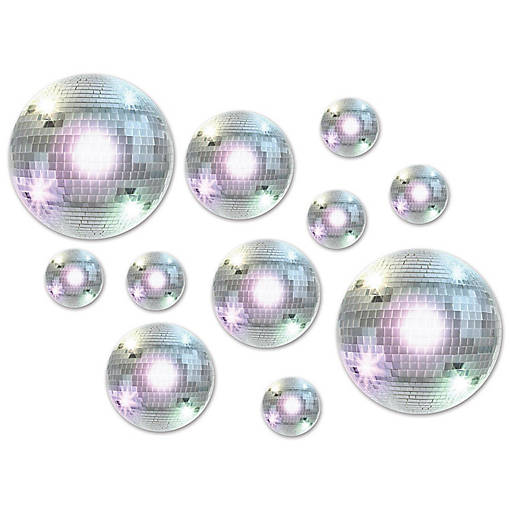 Beistle - Disco Ball Cutouts - 12 Pack