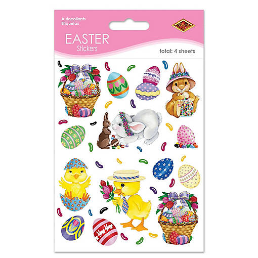 Beistle - Easter Basket &amp; Friends Stickers - 12 Pack