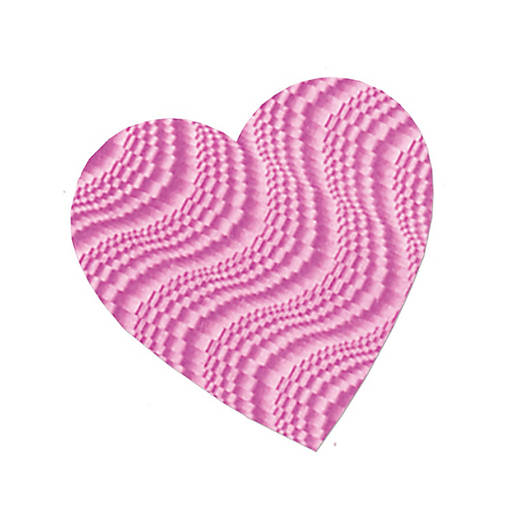 Beistle - Embossed Foil Heart Cutout - Pink - 36 Pack