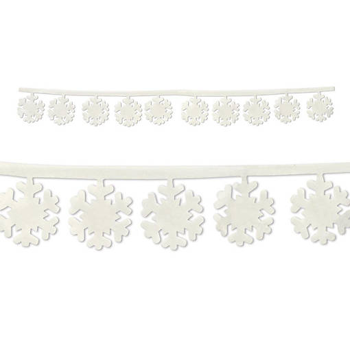 Beistle - Fabric Snowflake Garlands - 12 Pack