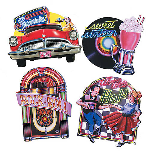 Beistle - Fabulous 50's Cutouts - 12 Pack