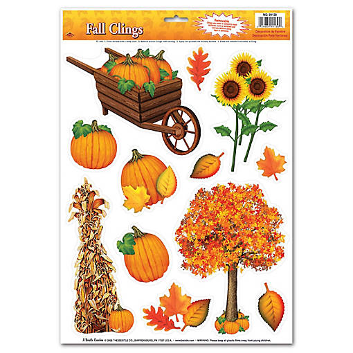Beistle - Fall Clings - Multi-color - 12 Pack