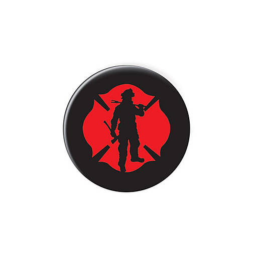 Beistle - Firefighter w/Maltese Icon Button - 6 Pack