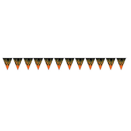 Beistle - Flame Pennant Banner - 12 Pack