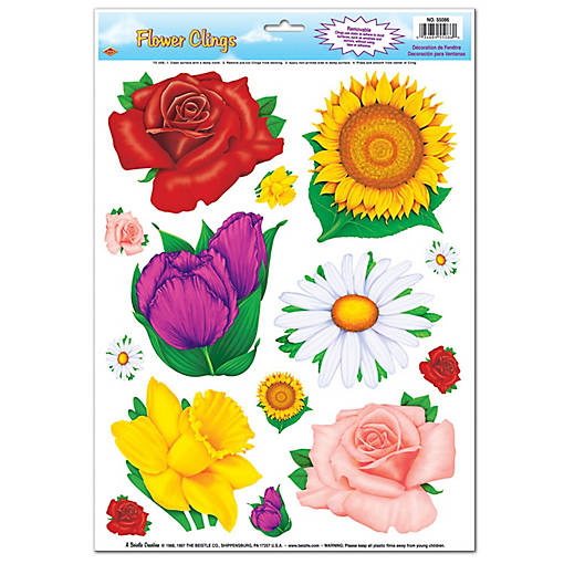 Beistle - Flower Clings - 12 Pack