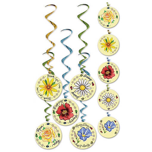 Beistle - Flower Whirls - 3' 4" - 6 Pack