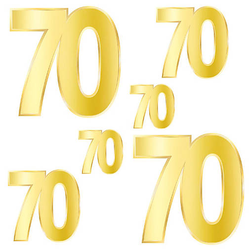 Beistle - Foil "70" Birthday Cutouts - 12 Pack