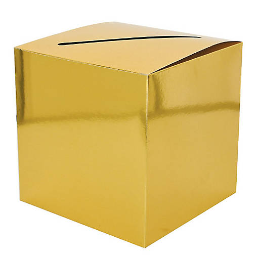 Beistle - Foil All-Purpose Card Box - Golden - 6 Pack
