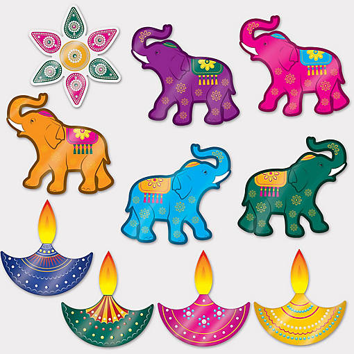 Beistle - Foil Diwali Cutouts - 12 Pack