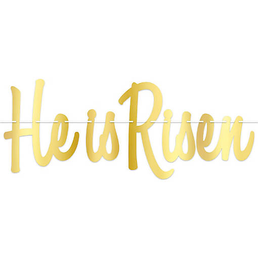 Beistle - Foil He Is Risen Streamer - 12 Pack