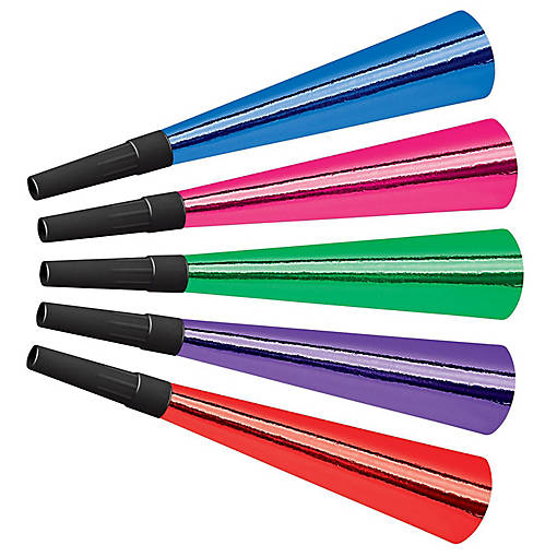 Beistle - Foil Horns - Multicolor - 100 Pack
