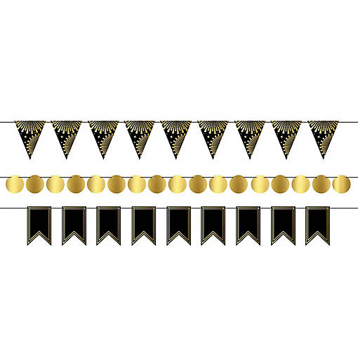 Beistle - Foil Mini Streamer Kit - 2" &amp;#8220;6" x 18' - 12 Pack