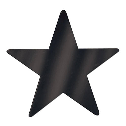 Beistle - Foil Star Cutout - Black - 24 Pack 12"