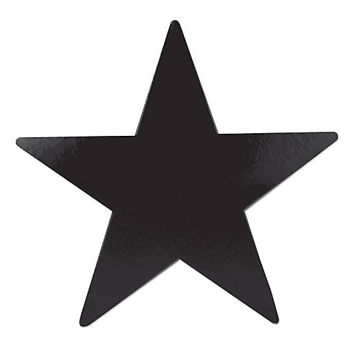 Beistle - Foil Star Cutout - Black - 24 Pack 15"