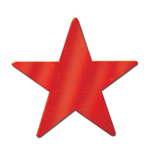 Beistle - Foil Star Cutout - Red - 36 Pack