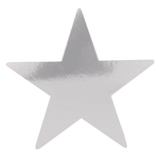 Beistle - Foil Star Cutout - Silver - 36 Pack