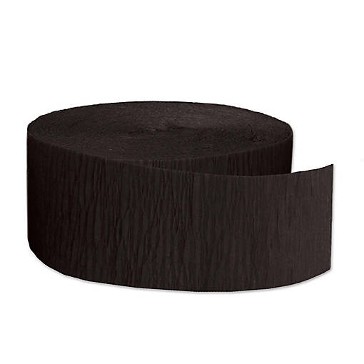 Beistle - FR Festive Crepe Streamer - Black - 12 Pack