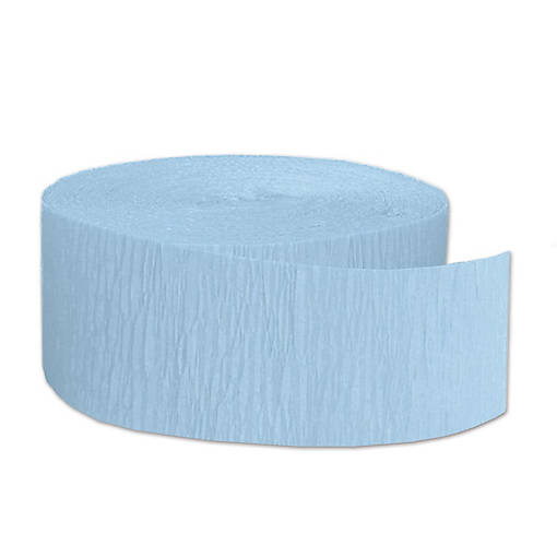 Beistle - FR Festive Crepe Streamer - Light Blue - 12 Pack