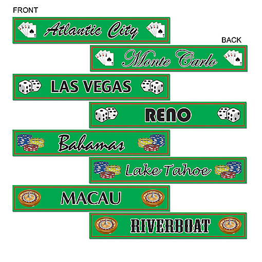 Beistle - Gambling Destination St Sign Cutouts - 12 Pack