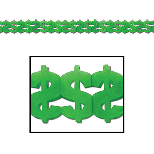 Beistle - "$" Garland - 12 Pack
