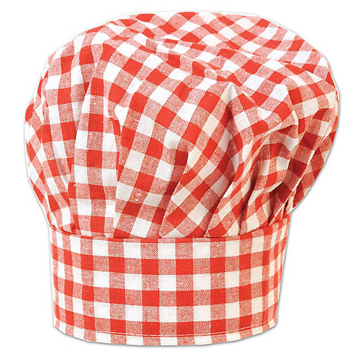 Beistle - Gingham Fabric Chef's Hat - 12 Pack