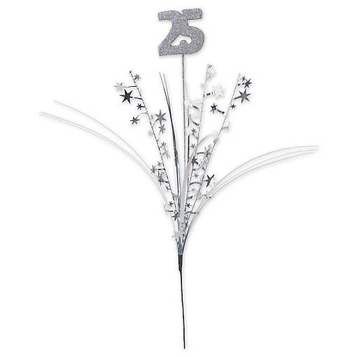 Beistle - Glittered "25" Metallic Star Spray - 12 Pack