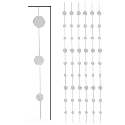 Beistle - Glittered Dot Stringers - Silver - 12 Pack