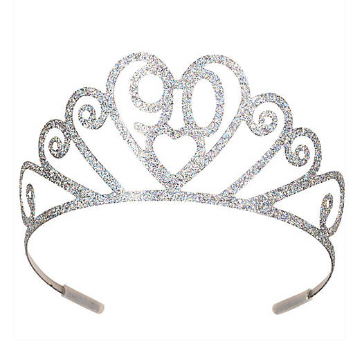 Beistle - Glittered Metal "90" Tiara - 6 Pack